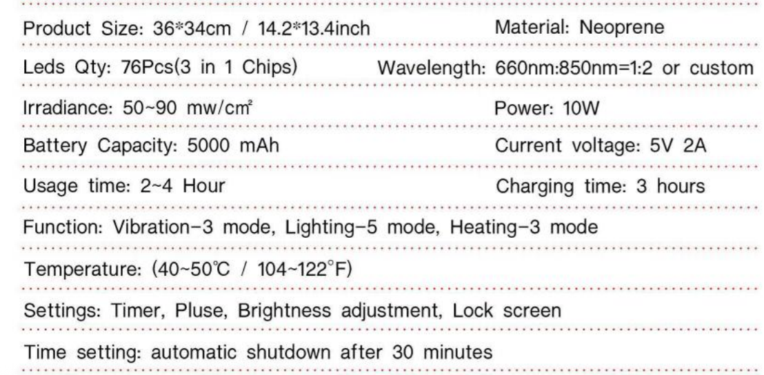 Red Light Therapy Recovery Brace