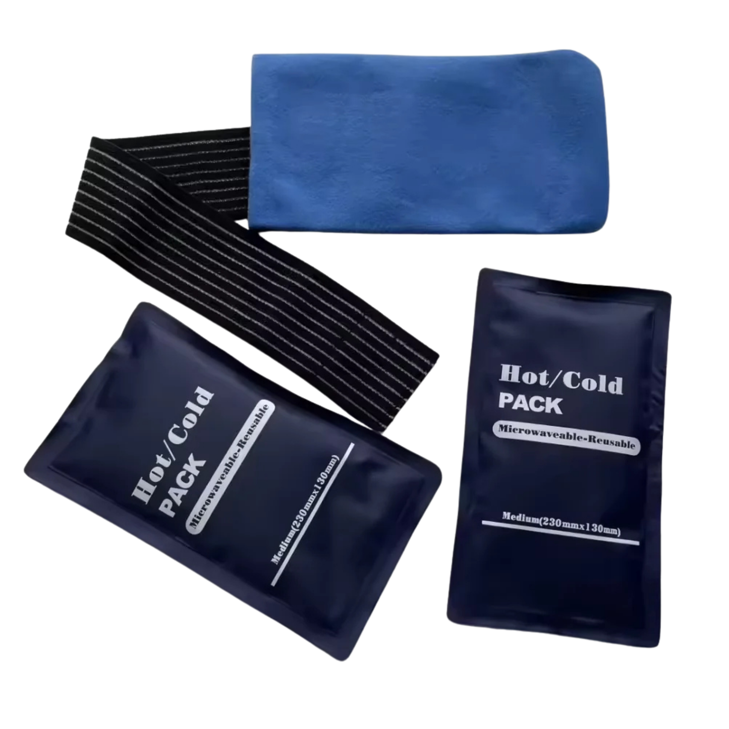 2-Pack Reusable Gel Ice Packs with Soft Cover – Hot & Cold Therapy